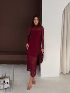 Damska sukienka z koronki midi