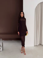 Damska sukienka z koronki midi