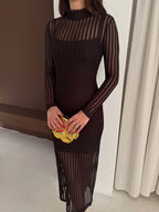 Damska sukienka z koronki midi