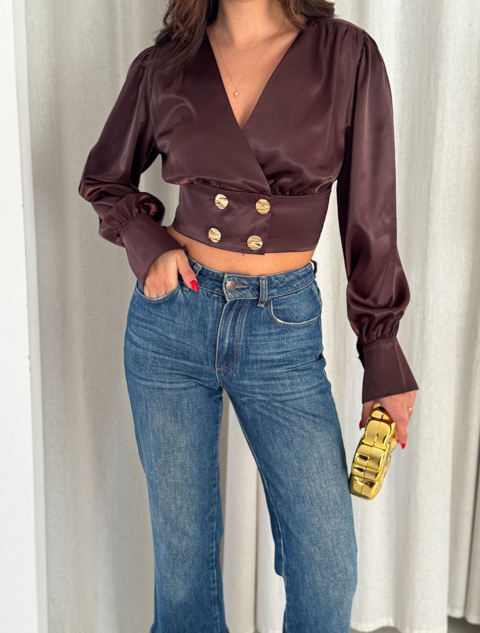 Damska bluzka satynowa