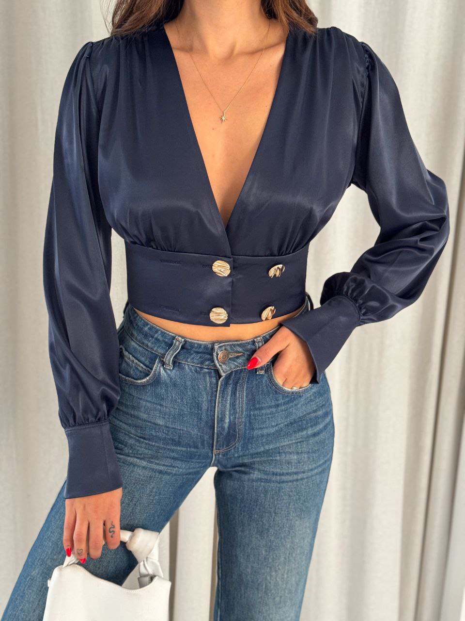 Damska bluzka satynowa